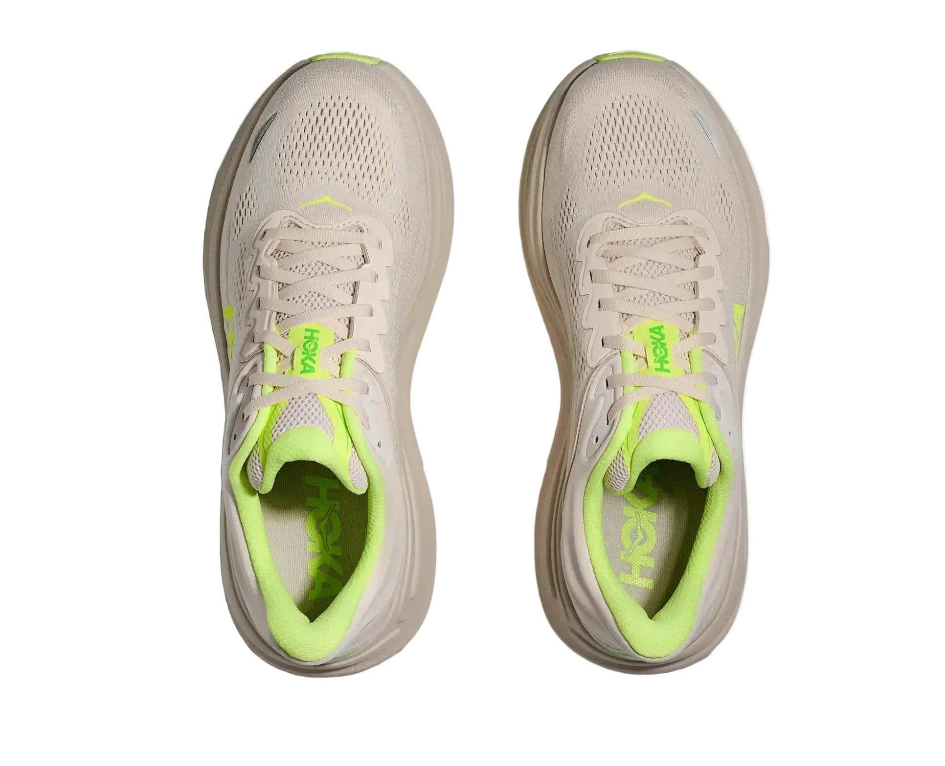 HOKA Bondi 9 Homme — Grout Neon Yuzu — vue 2