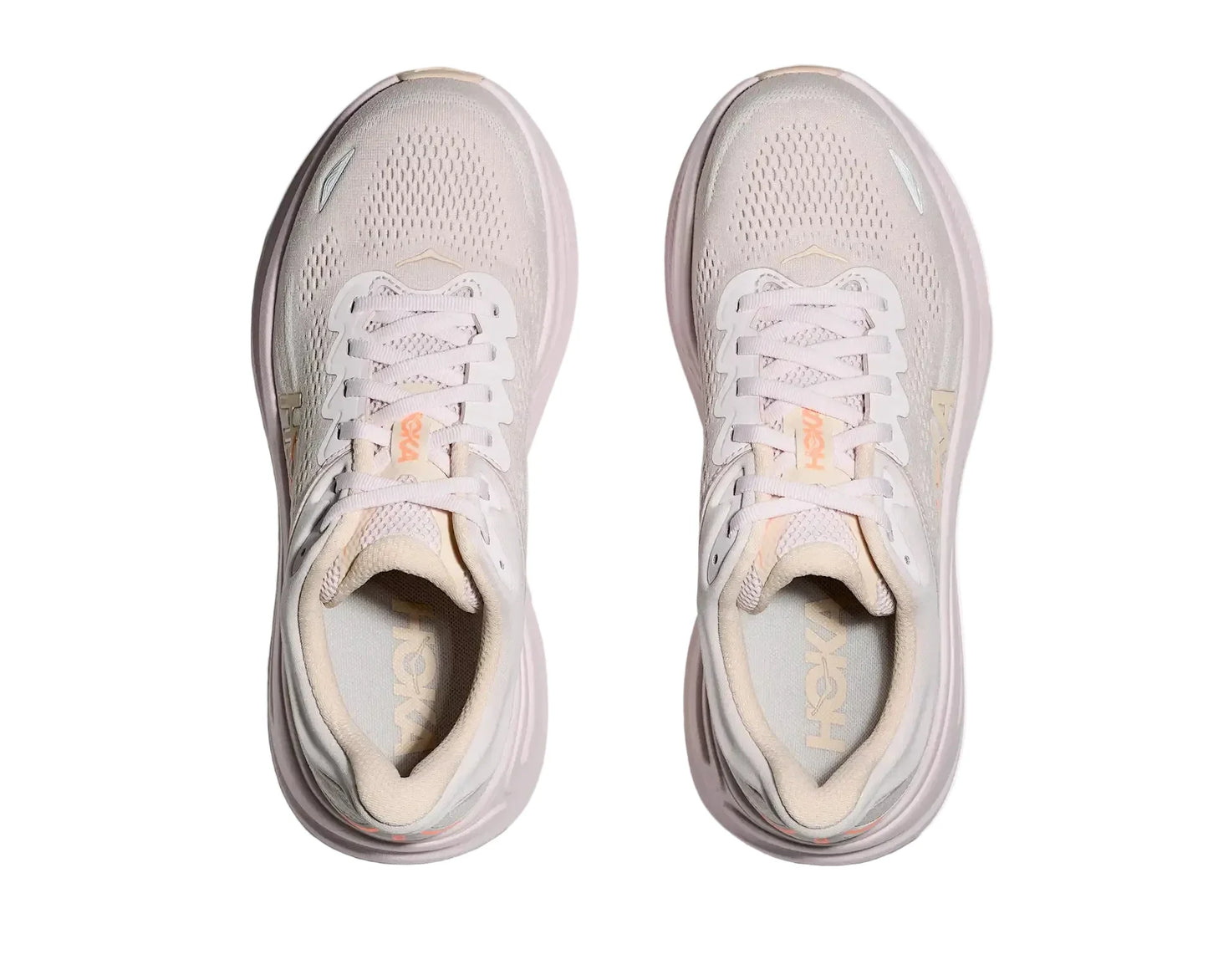 HOKA Bondi 9 Femme — Lilac Cream Tangerine Glow — vue 2