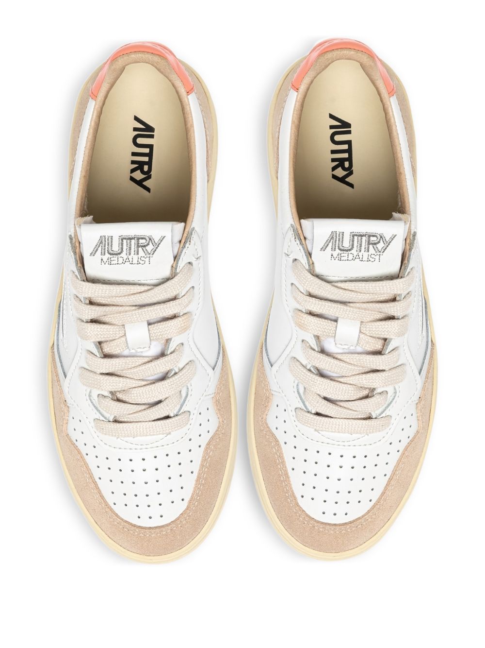 Autry Medalist Donna Sneakers Bianco/Beige/Arancione