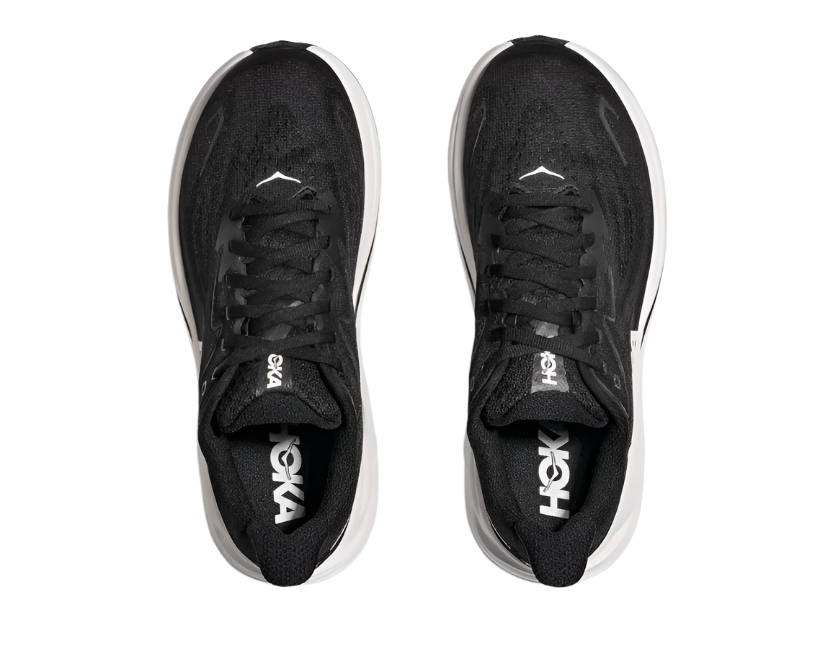 HOKA Clifton 10 Homme — Black White — vue 2