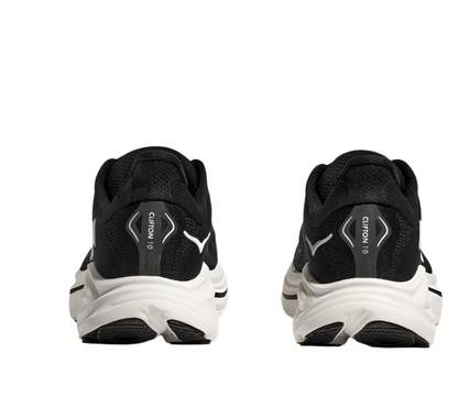 HOKA Clifton 10 Homme — Black White — vue 5