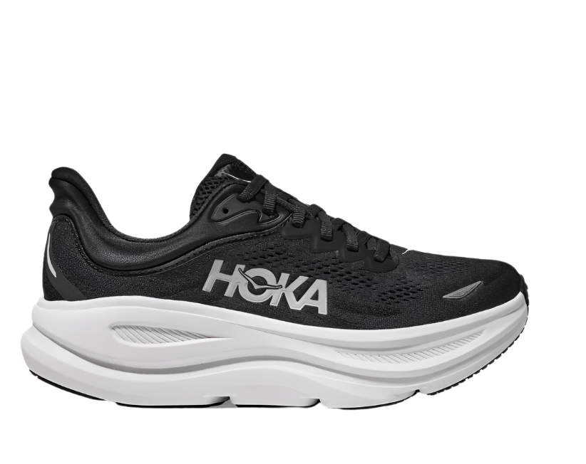 HOKA Bondi 9 Homme — Black White — vue 1