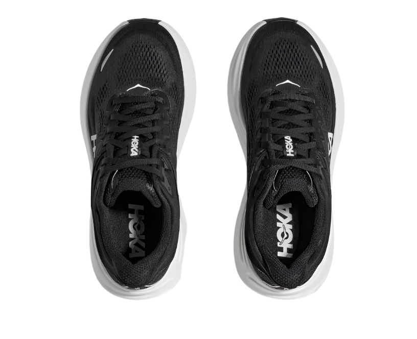 HOKA Bondi 9 Homme — Black White — vue 2