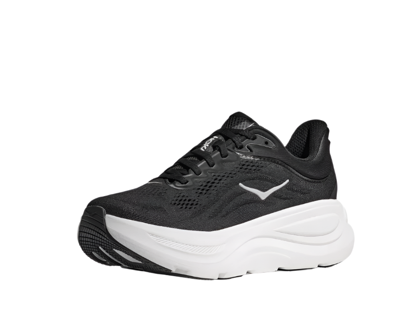 HOKA Bondi 9 Homme — Black White — vue 4