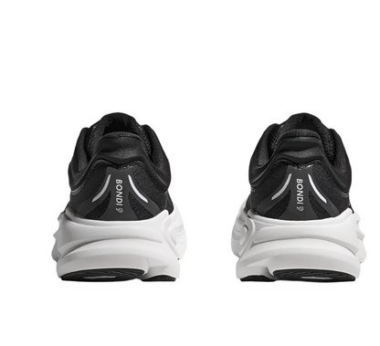 HOKA Bondi 9 Homme — Black White — vue 5