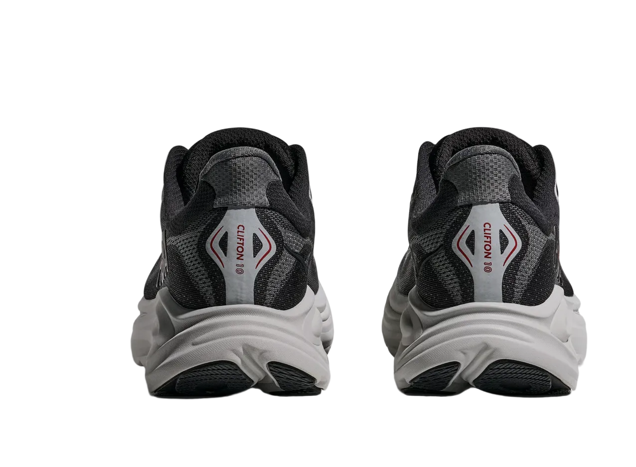 HOKA Clifton 10 Homme — Carbon Black Satellite Grey — vue 5