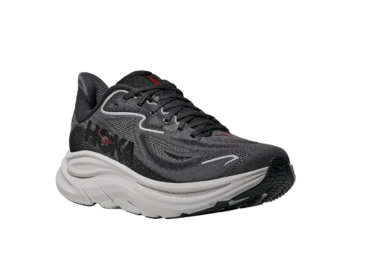 HOKA Clifton 10 Homme — Carbon Black Satellite Grey — vue 6