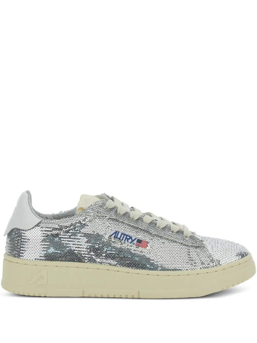 Autry Scarpe Argento Donna Medalist Paillettes